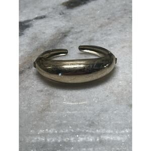 Vintage Coro Rare Prototype Gold Tone Hinged Clamper Cuff Bangle Bracelet